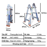 Thang nhôm gấp trượt đa năng AM03