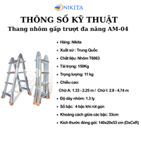 Thang nhôm gấp trượt đa năng AM04