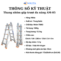 Thang nhôm gấp trượt đa năng AM05