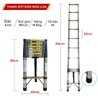 Thang rút đơn INOX nhập khẩu chính hãng ID41
