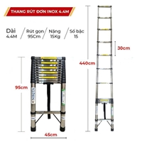 Thang rút đơn INOX xếp gọn tiện lợi ID44
