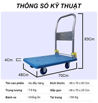 Xe đẩy hàng sàn nhựa XD-B507073