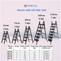 Thang Ghế Khung Sắt Gấp Gọn Chữ A Chắc Chắn NIKITA NKT-74