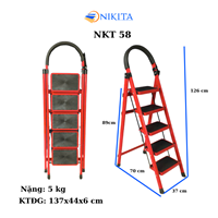 Thang Ghế Khung Sắt Gấp Gọn Chữ A Chắc Chắn NIKITA NKT-58