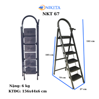 Thang Ghế Khung Sắt Gấp Gọn Chữ A Chắc Chắn NIKITA NKT-67