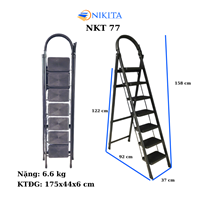 Thang Ghế Khung Sắt Gấp Gọn Chữ A Chắc Chắn NIKITA NKT-77