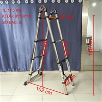 Thang Rút Đôi Inox Chữ A, Chữ I Chính Hãng NIKITA IDA34