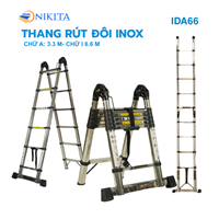 Thang Rút Đôi Inox Chữ A, Chữ I Chính Hãng NIKITA IDA66