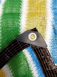 Lưới Bạt Che Nắng Ban Công Ngoài Trời Màu Sọc Xanh Vàng