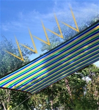 Lưới Bạt Che Nắng Ban Công Ngoài Trời Màu Xanh Trắng