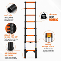 Thang Rút Đơn Thép - Cao 2m3, 6 Bậc - NIKITA IR230 Dành Cho Gia Đình