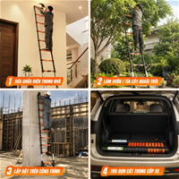 Thang Rút Đơn Thép - Cao 2m7, 7 Bậc - NIKITA IR270 Dành Cho Gia Đình