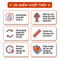 Ty Giằng Cốp Pha Chống Thấm - Thanh Ty Ren Khóa Khuôn Đúc Bê Tông Vách Hầm, Bể Nước NIKITA