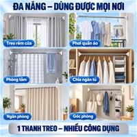 Thanh Treo Đa Năng Inox Không Khoan Tường NIKITA