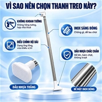 Thanh Treo Đa Năng Inox Không Khoan Tường NIKITA