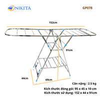 Giá Phơi Di Động Chữ A Nhập Khẩu Chính Hãng NIKITA GP078