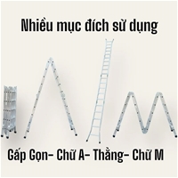 Thang nhôm gấp 4 khúc NKT-A406 & T406