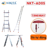 Thang nhôm gấp trượt đa năng AD05