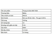 Thang nhôm rút gọn Nikita NKT-TL380