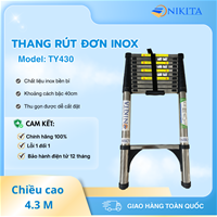 Thang INOX Rút Đơn 11 Bậc Chống Trượt NIKITA TY-430