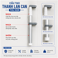 Thanh Lan Can Thang Gác Mái NIKITA - An Toàn, Chắc Chắn, Điều Chỉnh Linh Hoạt