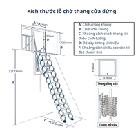 Thang Gác Lửng Cửa Đứng Nikita NKT- TXL 1440