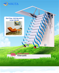 Thang ốp trần nhôm xếp gọn thông minh