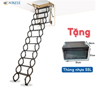 Thang ốp trần sắt xếp gọn thông minh