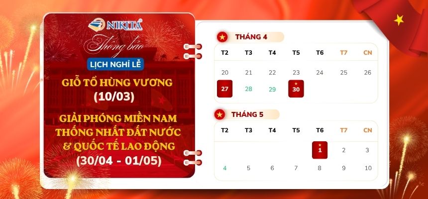 Thông báo nghỉ lễ NIKITA