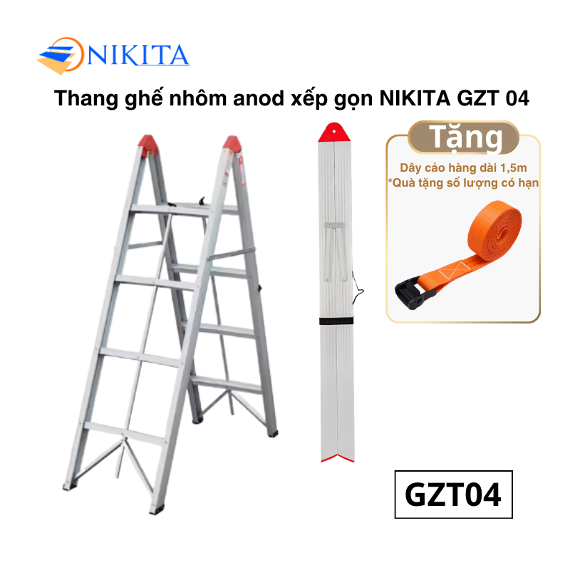 Thang ghế gấp gọn tiện dụng NIKITA GZT604