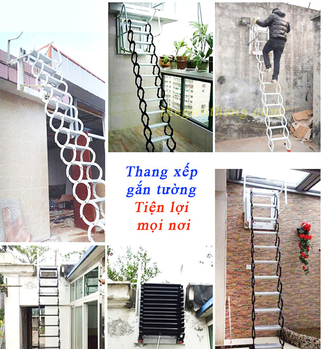 thang xếp ốp tường